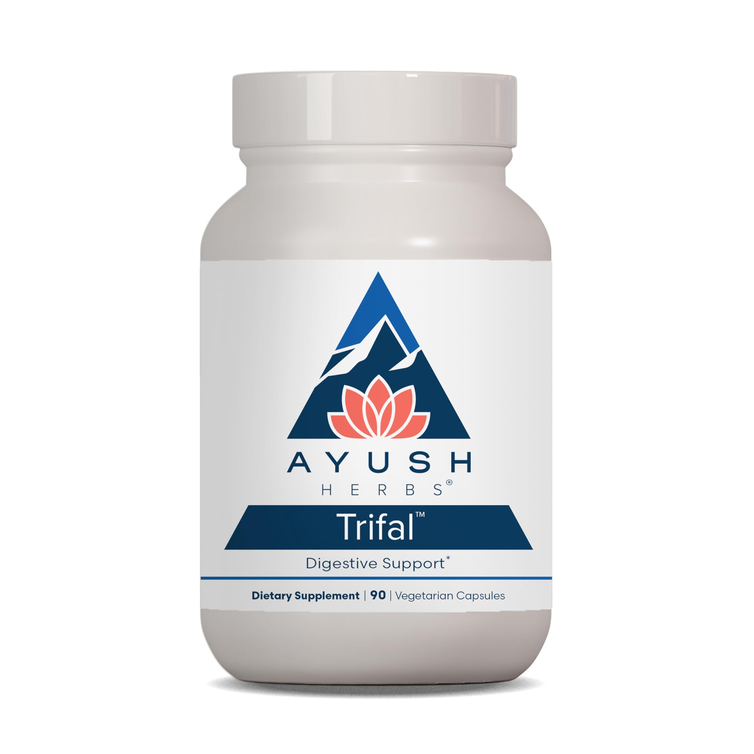 Ayush Herbs Trifal digestive support bottle shown for daily comfort.