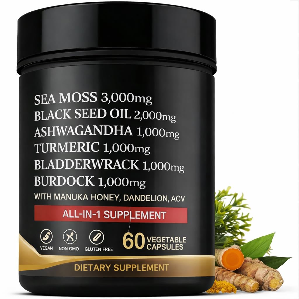 AZ ApexZone True Sea Moss bottle highlights a complete wellness capsule blend for daily vitality.