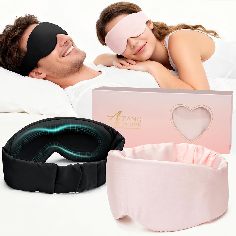 Azang curved nose bridge silk mask ensures full blackout for restful nights