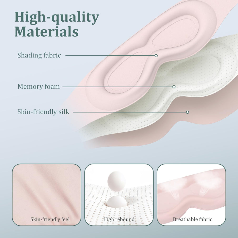 Azang gift ready silk sleep mask bundle in pink and black