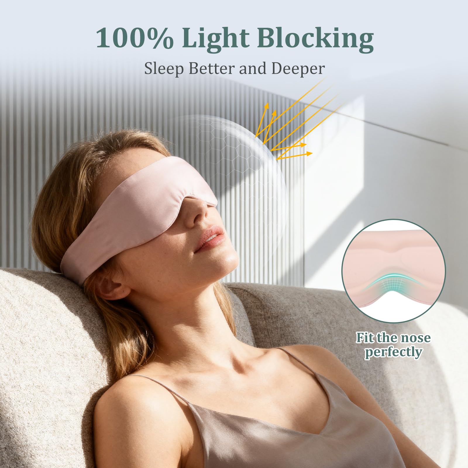 Azang memory foam soft sleep mask with breathable fabric for gentle comfort