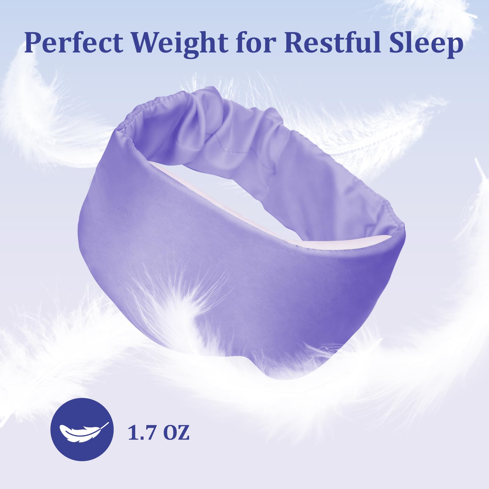 Azang Silk Sleep Mask with elastic strap stays secure during travel.
