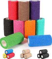 AZEN 9-pack bandage wrap in vibrant colors for versatile wrapping