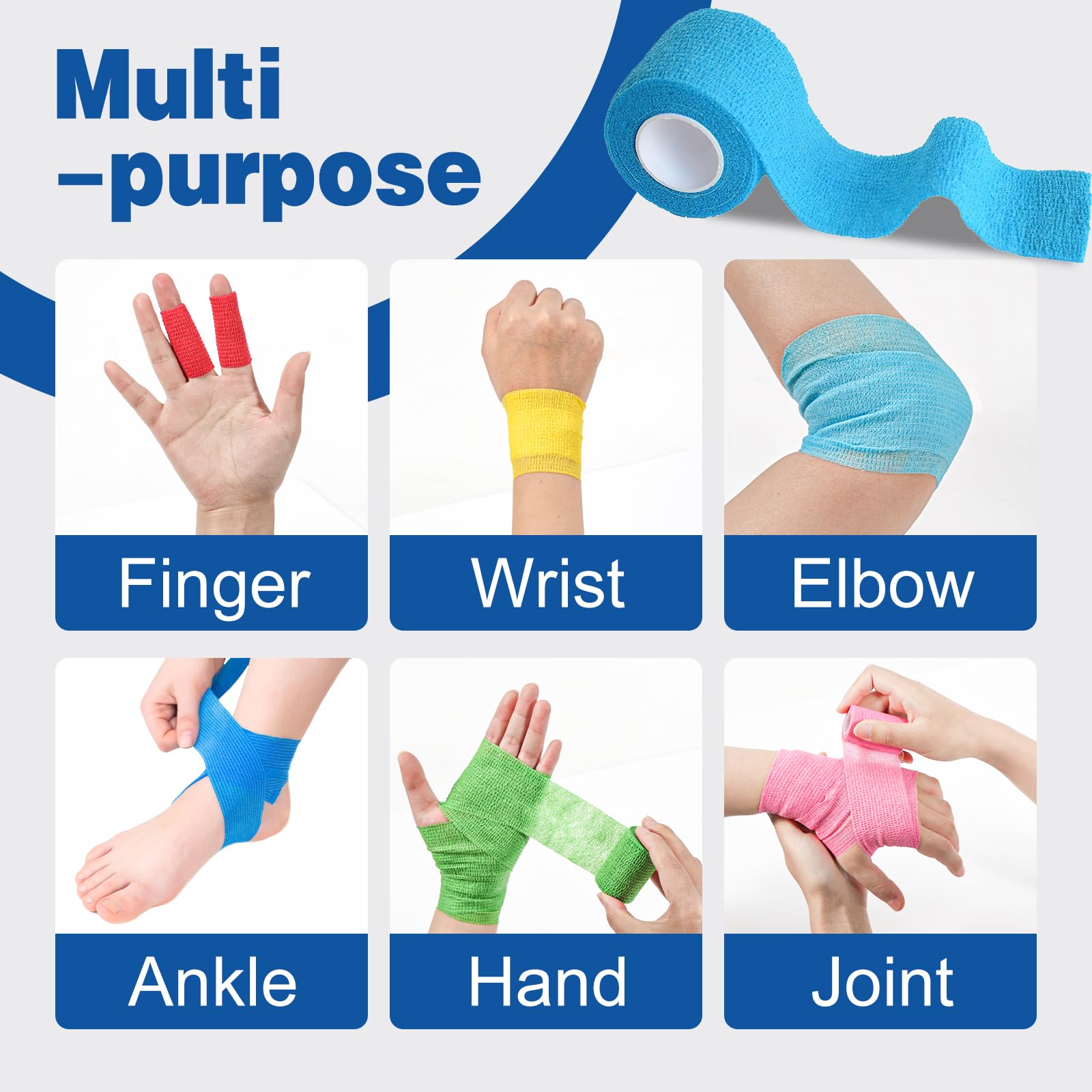 AZEN bandage wrap easy tear by hand demonstrates quick self-application.