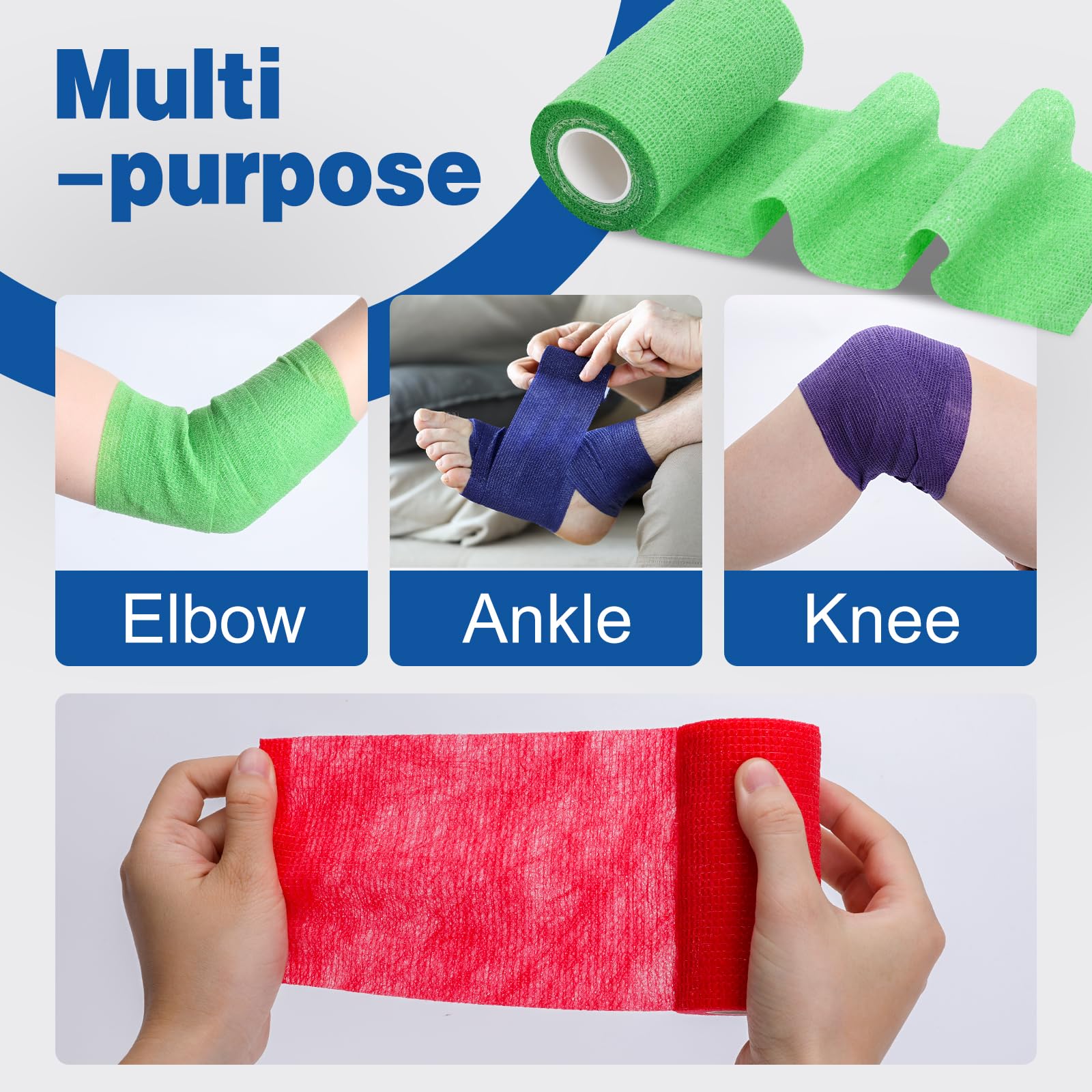 AZEN bandage wrap supports protection for strains and sprains