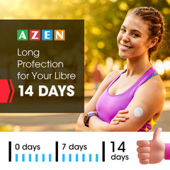 AZEN cinta adhesiva transparente, transpirable y impermeable para la piel sensible