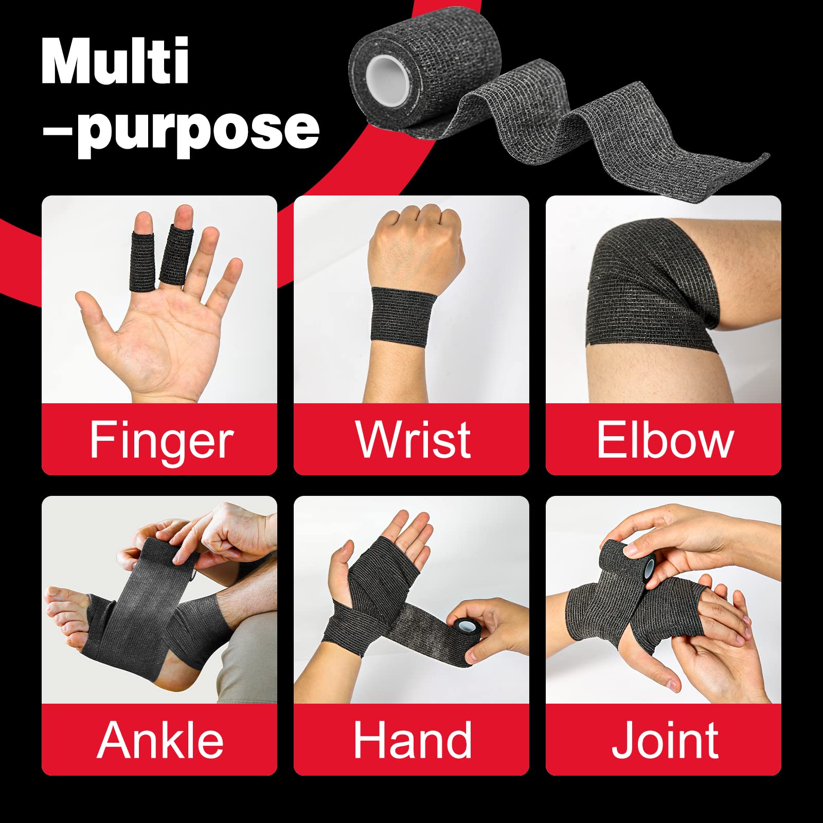 AZEN cohesive wrap securing a bandage without sticking to skin.