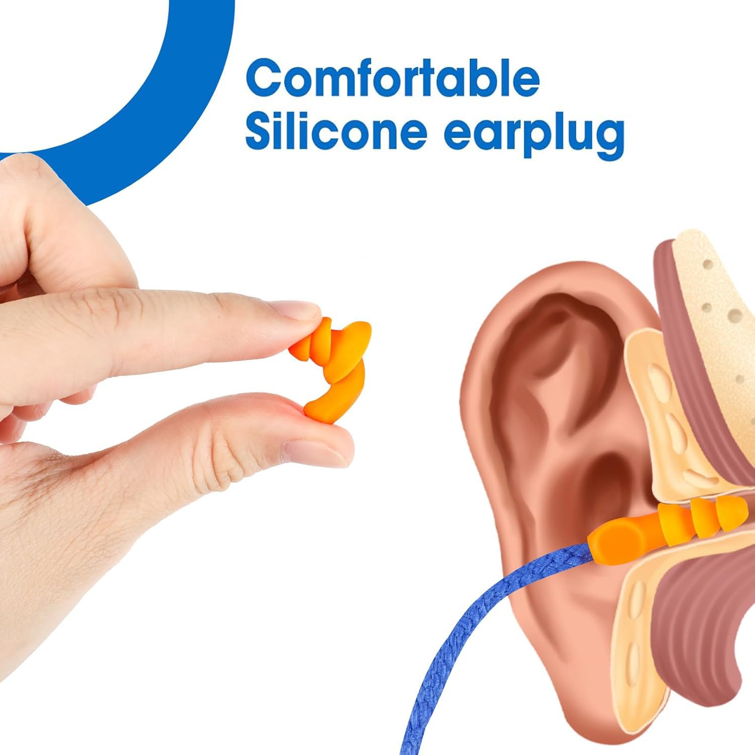 AZEN 25 dB NRR ear plugs reduce ambient noise for calmer environments
