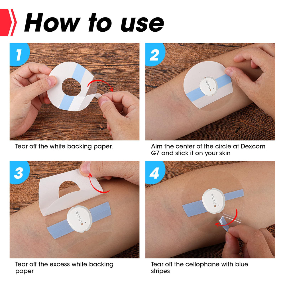 AZEN 100-pack sensor patches shown in unboxing view for easy replacement planning.