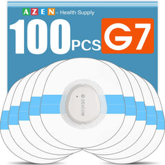 AZEN G7 adhesive patch sensor cover 100-pack protects the sensor during daily activities.
