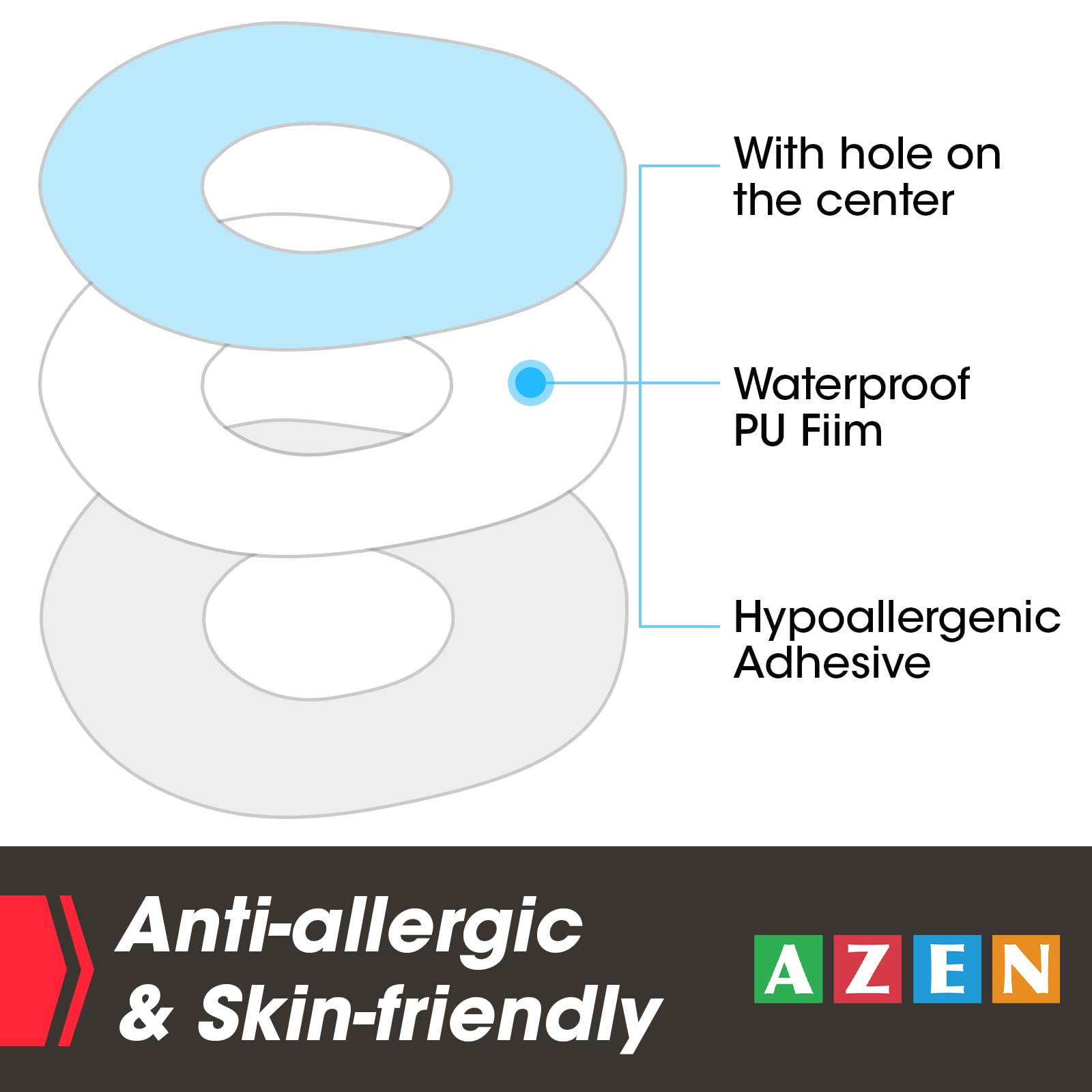 AZEN G7 transparent overpatch protects the sensor while remaining discreet.