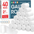AZEN 40 Pack Gauze Rolls – 2 in x 4.1 Yards | Premium First Aid Bandage Wrap
