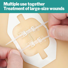 AZEN hypoallergenic bandage material close-up: strong, breathable adhesion