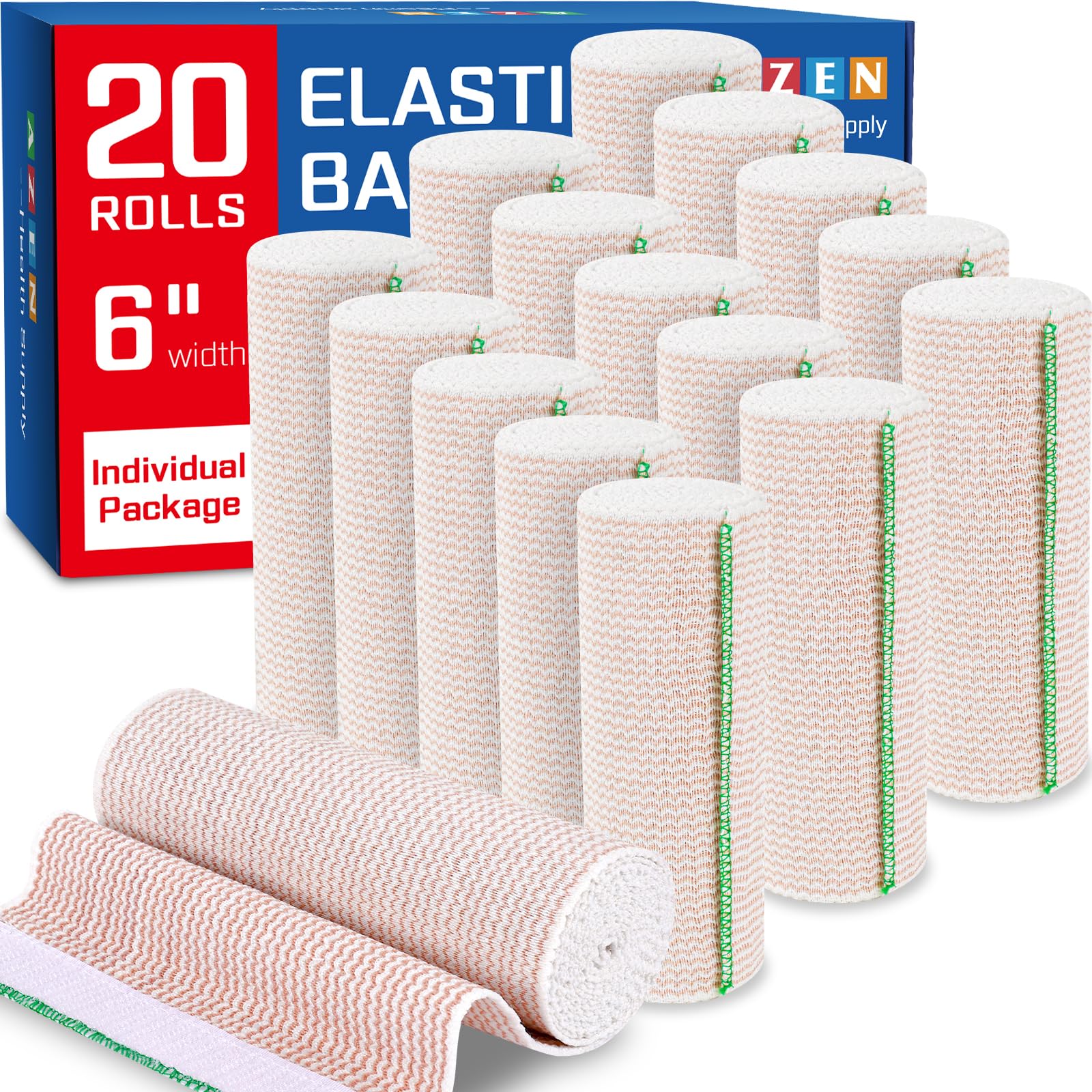 AZEN Premium Bandage Wrap packaging shown for easy storage and portability