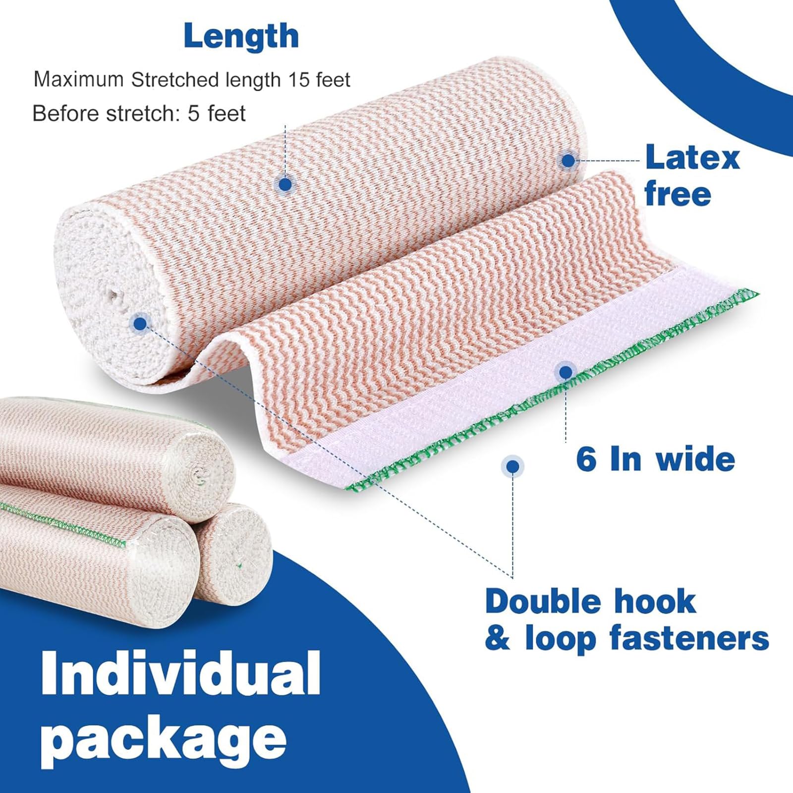 AZEN Premium Bandage Wrap on arm demonstrates adjustable wrap for everyday comfort