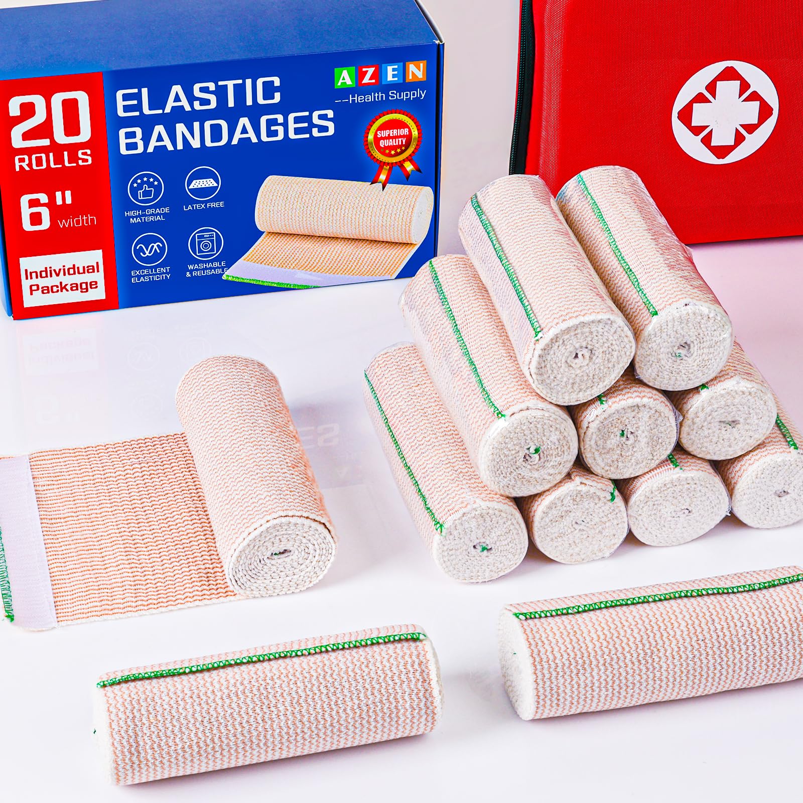AZEN Premium Bandage Wrap machine washable for repeated use