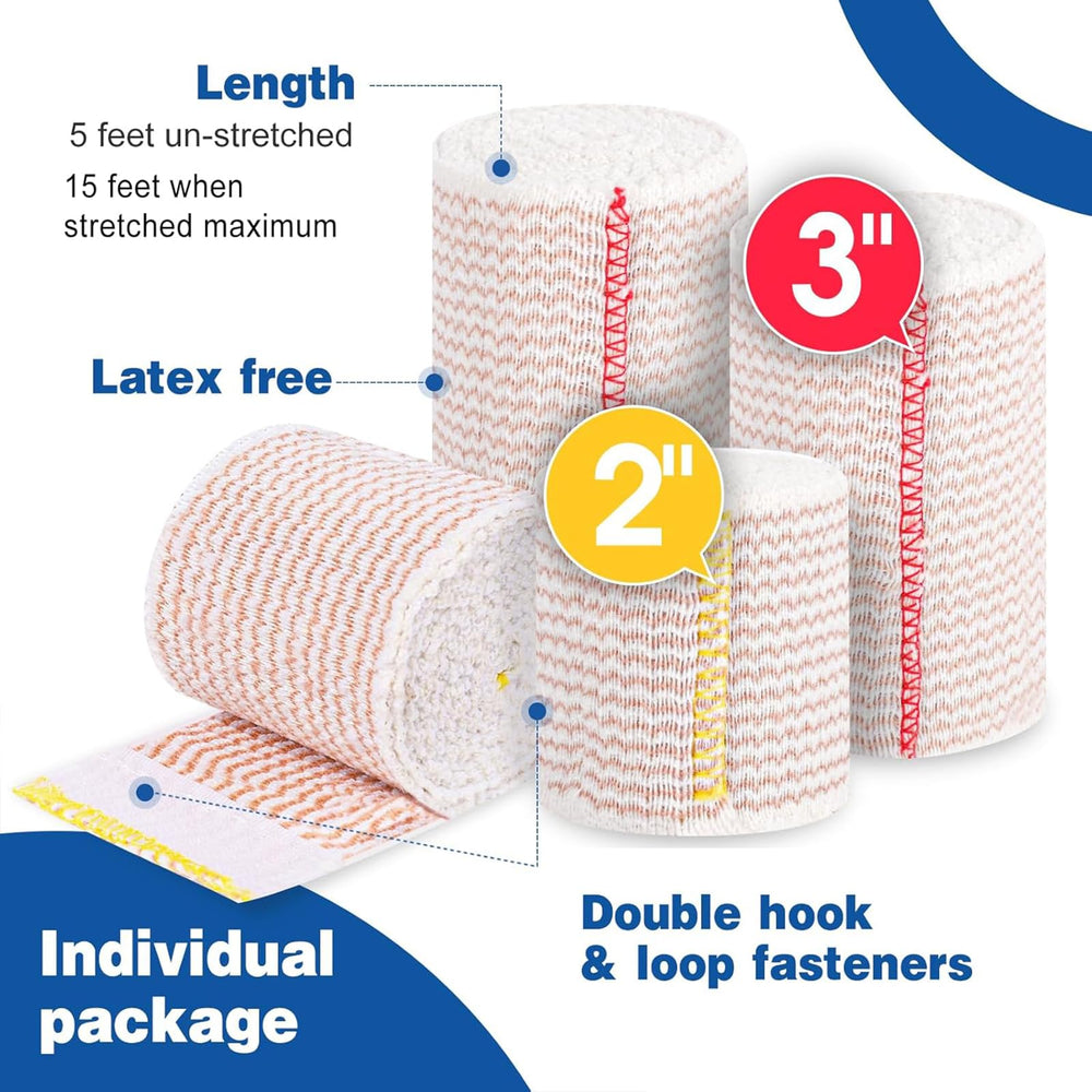 AZEN Premium 4 Pack Banda Elástica 2x3, cierre Velcro para ajuste seguro.