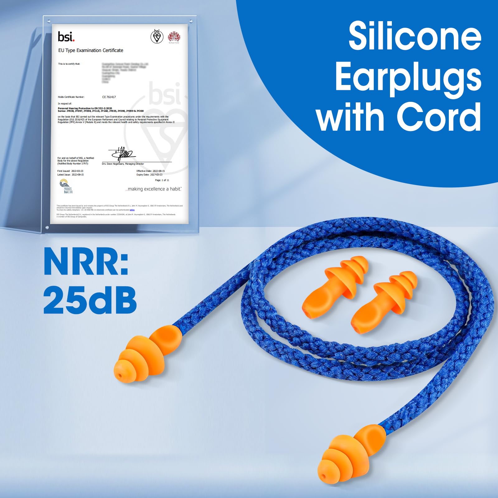 Soft ergonomic AZEN silicone ear plugs for comfortable extended wear