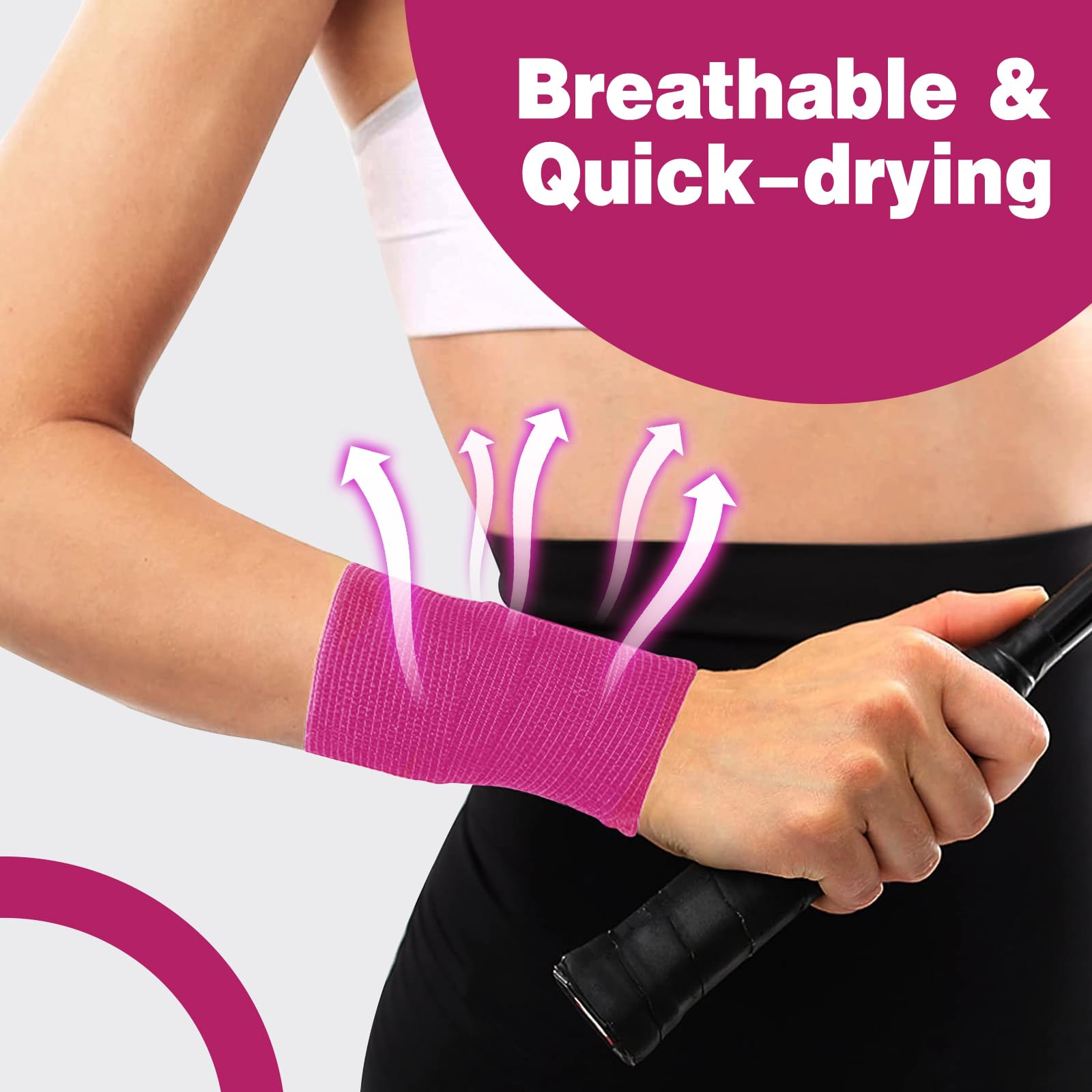 AZEN vendaje para muñeca rosa, ideal para deporte.