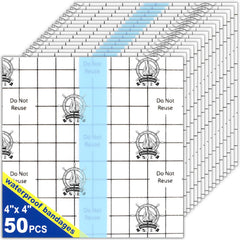 AZEN waterproof 4x4 bandage with grid-backed film for secure coverage.