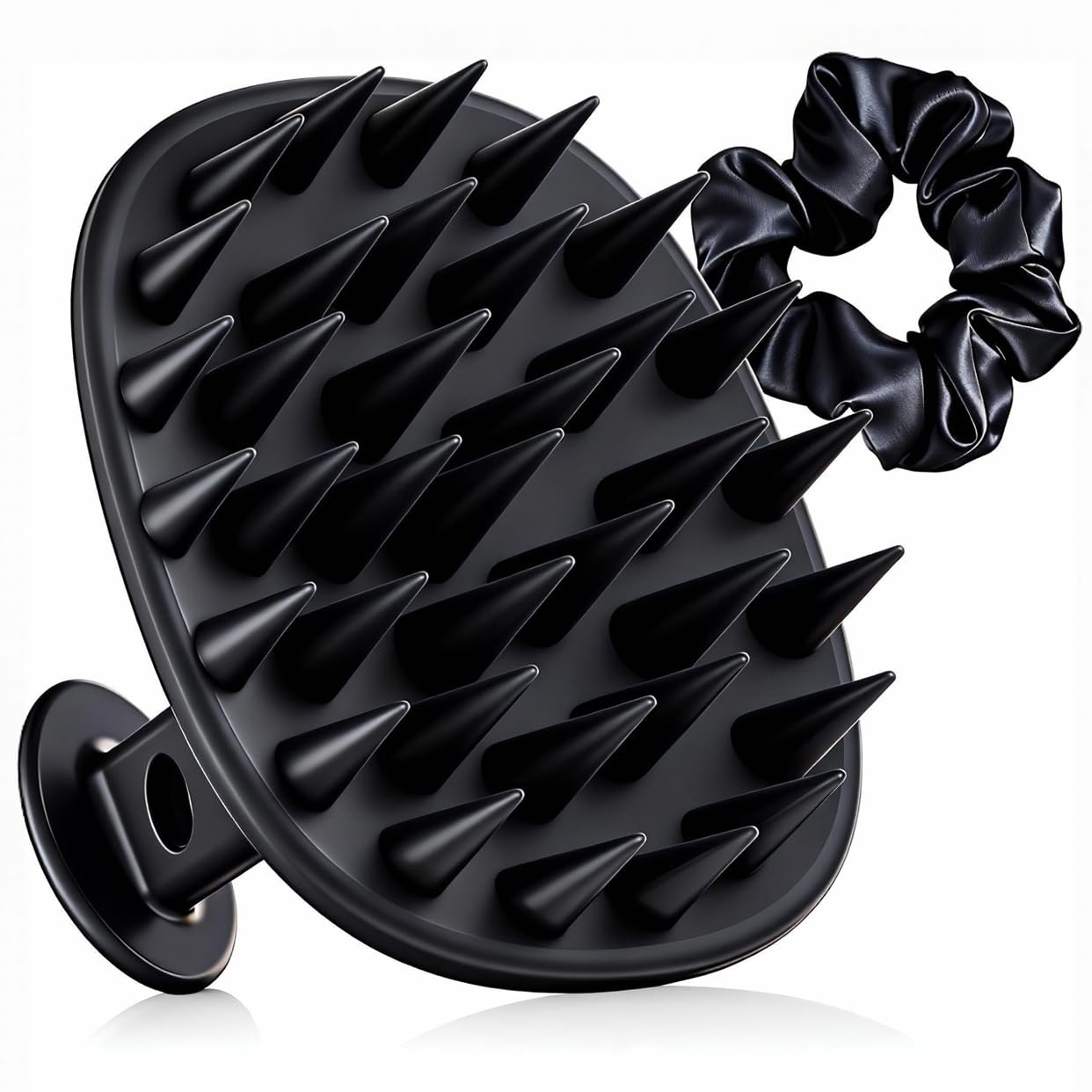 Azosowo scalp massager brush with clip-on design for secure grip in wet showers.