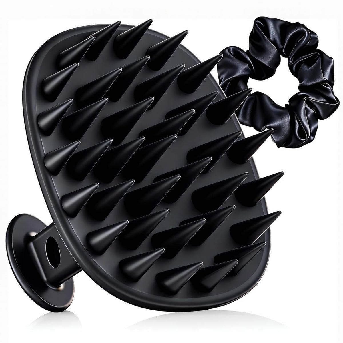 Azosowo scalp massager brush with clip-on design for secure grip in wet showers.
