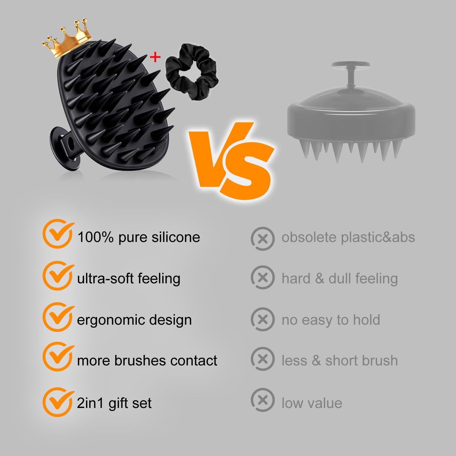 Azosowo waterproof silicone brush for daily use and easy cleaning.