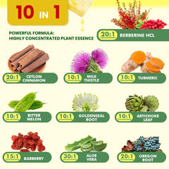 Berberine drops with tea for simple daily wellness routine.