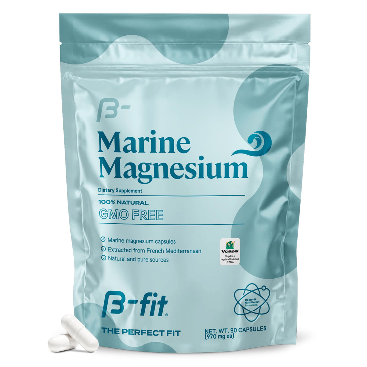 B-FIT B Marine Magnesium bottle on a clean surface for daily wellness