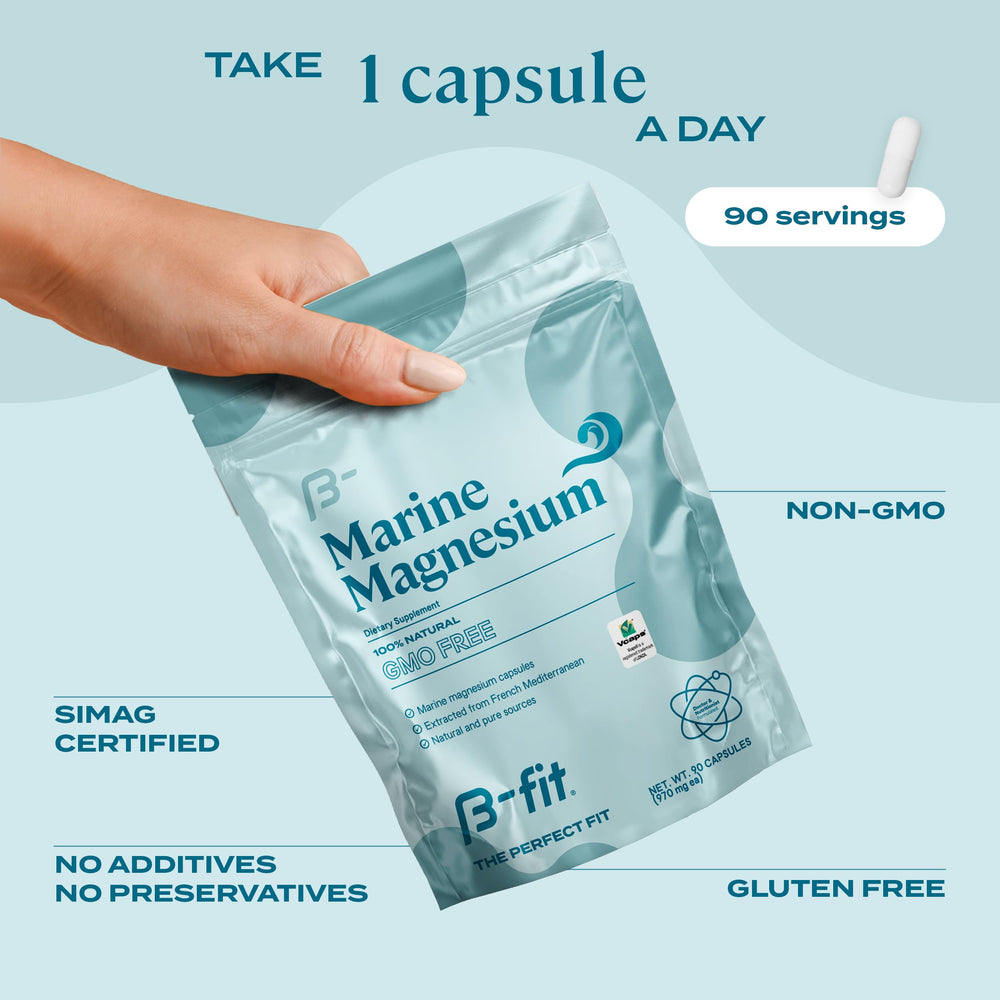 Illustration of a daily dose with B-FIT B Marine Magnesium