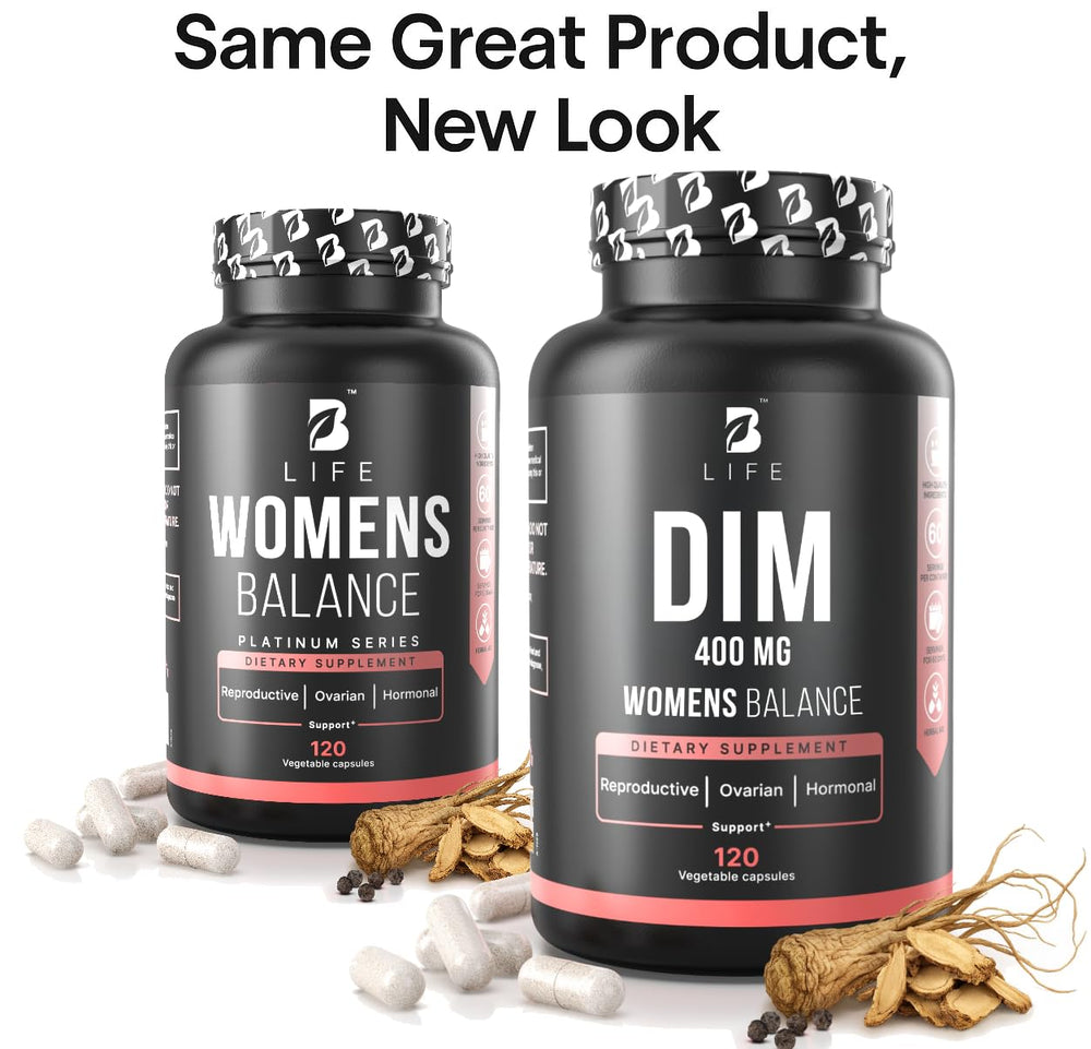 B Life DIM capsules with twist-off cap for convenient daily use.