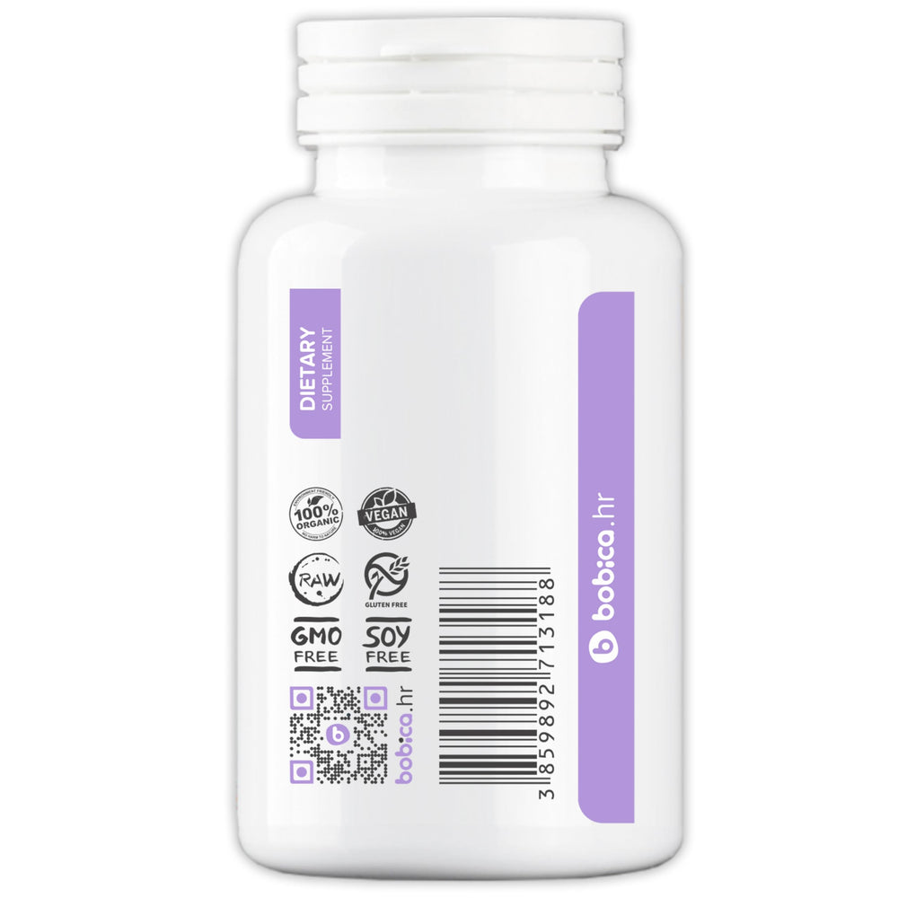 b Organic Lavender Capsules capsules in hand demonstrates easy daily use.