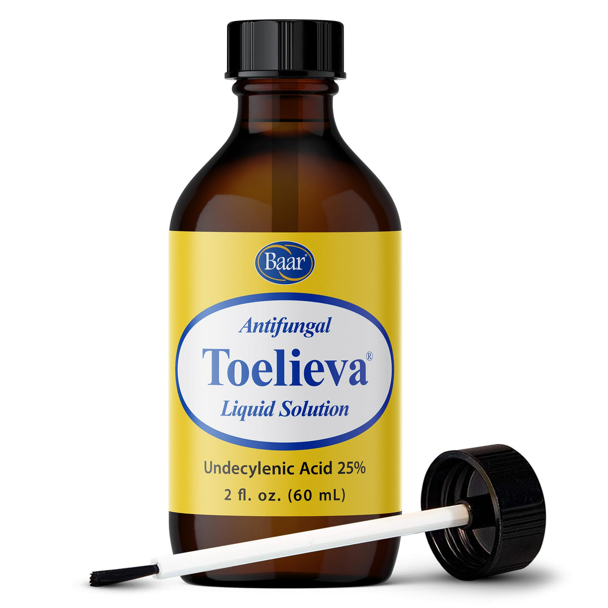 Baar Toelieva bottle pour ready for precise nail care application.