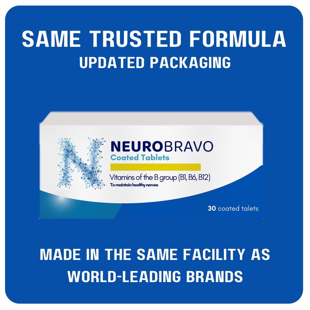 babaPACK Neurobravo capsules close-up showing soft tablets for nerve health