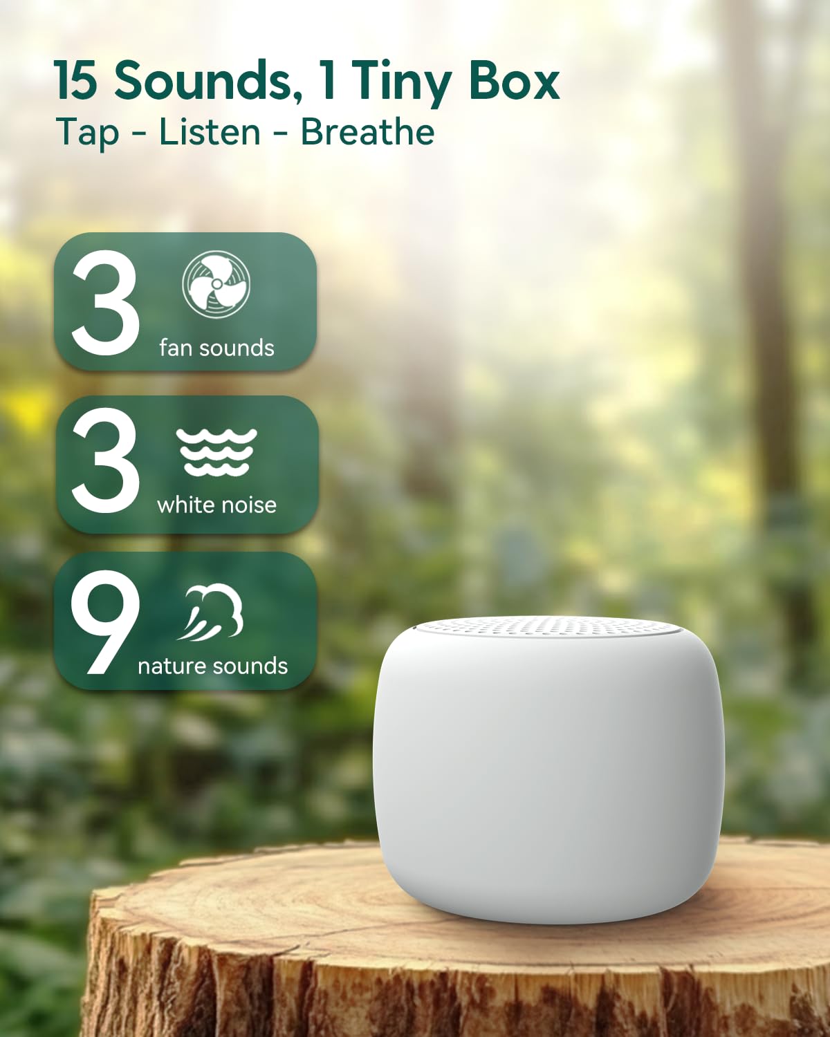 BABELIO fifteen sounds provide versatile audio for baby to adult routines.