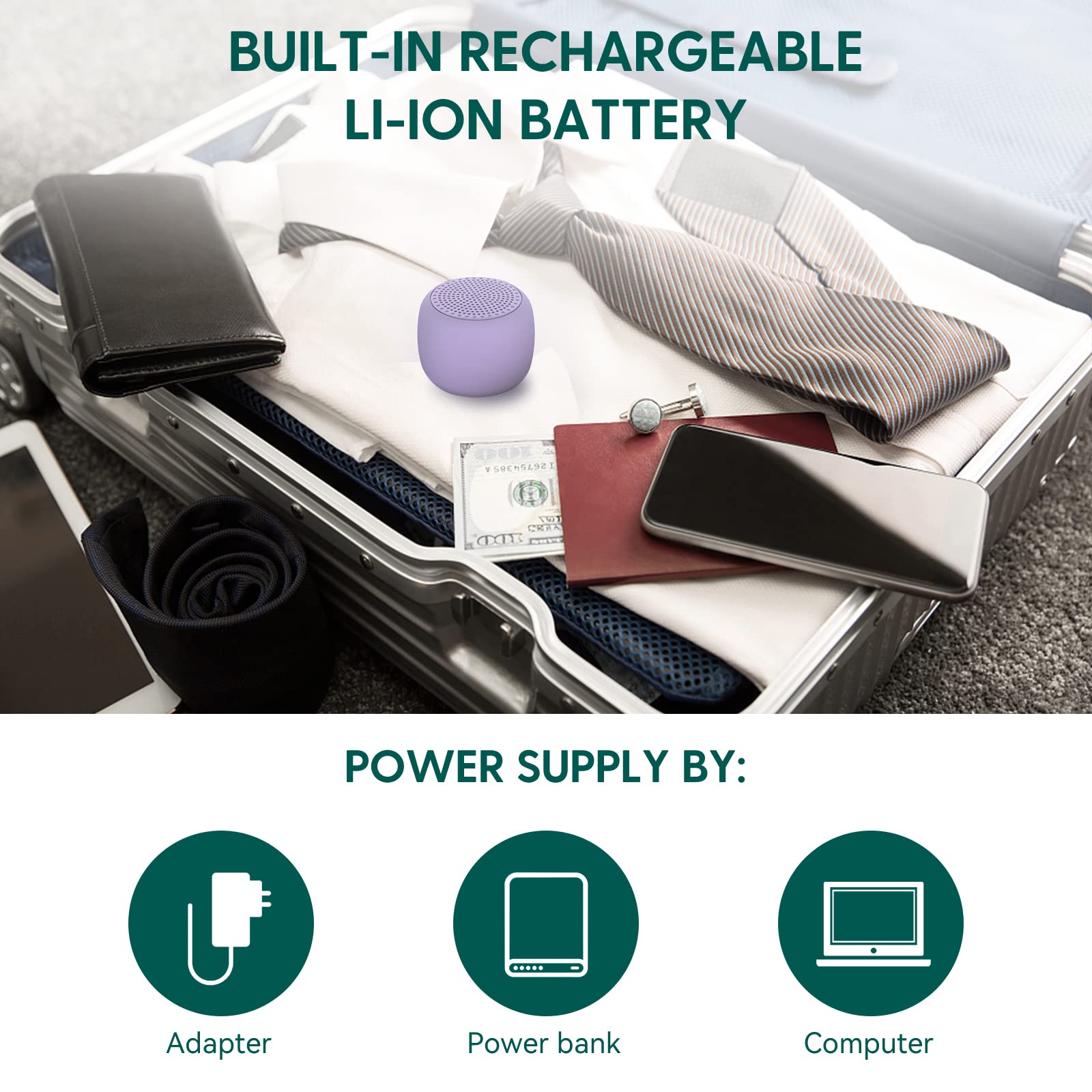 BABELIO Mini with USB Type-C rechargeable power for travel