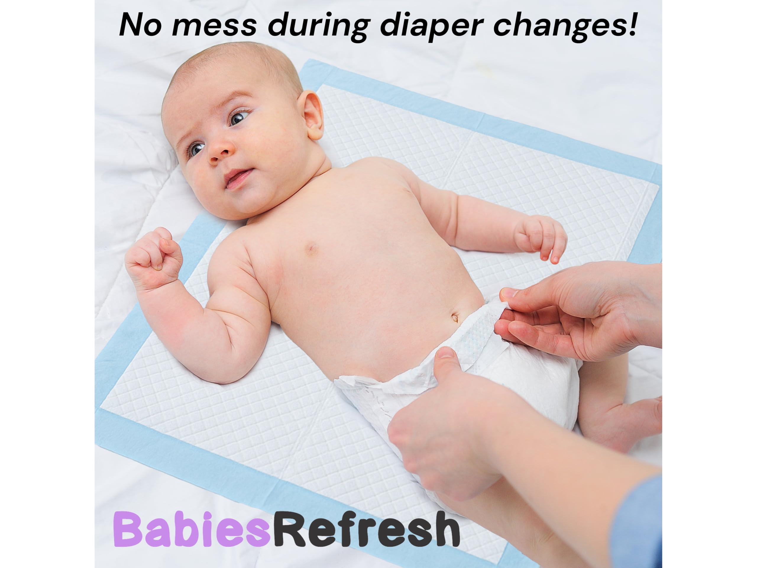 BabiesRefresh underpads 17x13 inch size provides discreet, portable protection.