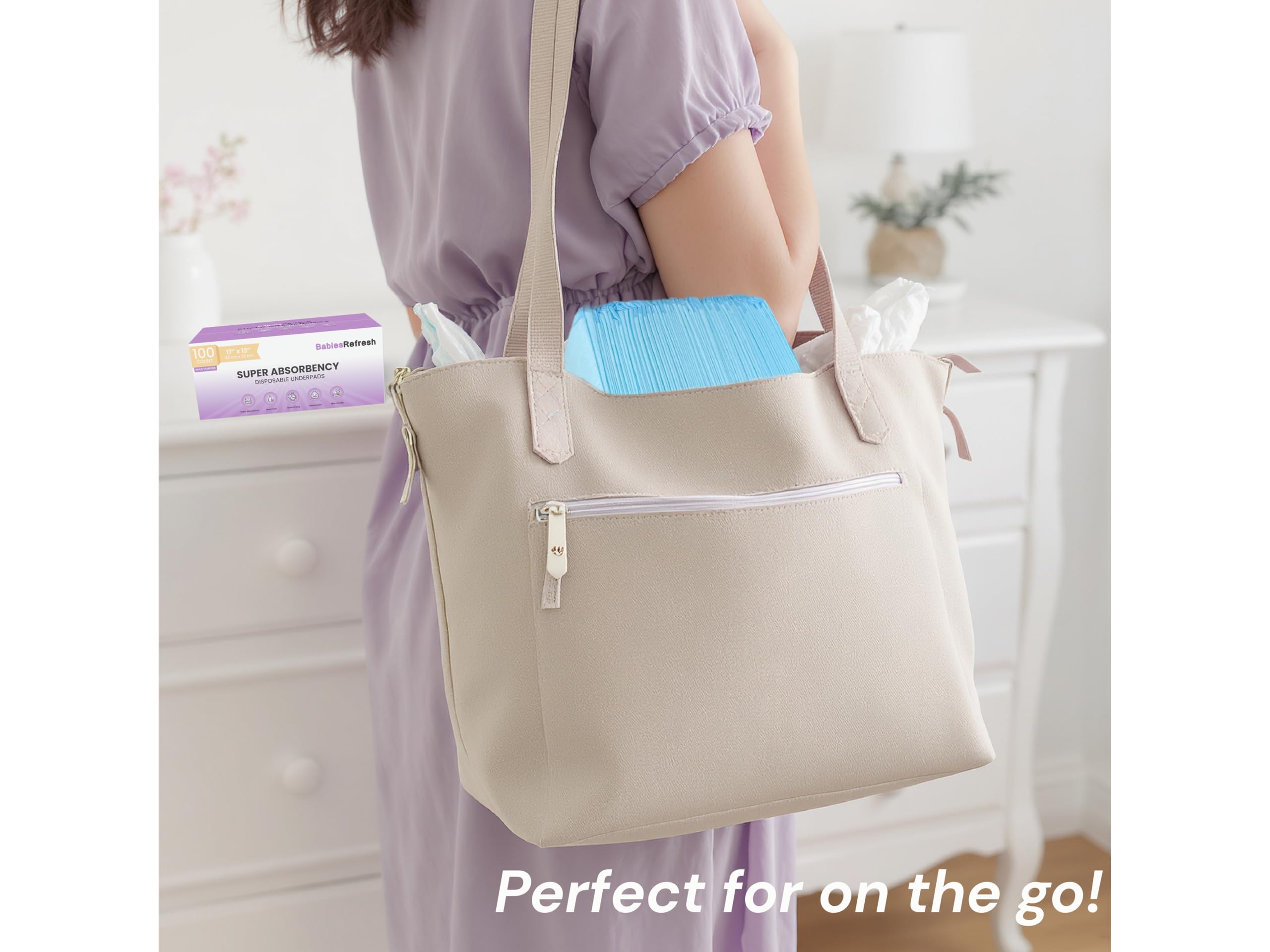 BabiesRefresh travel-friendly design simplifies cleanup on the go.