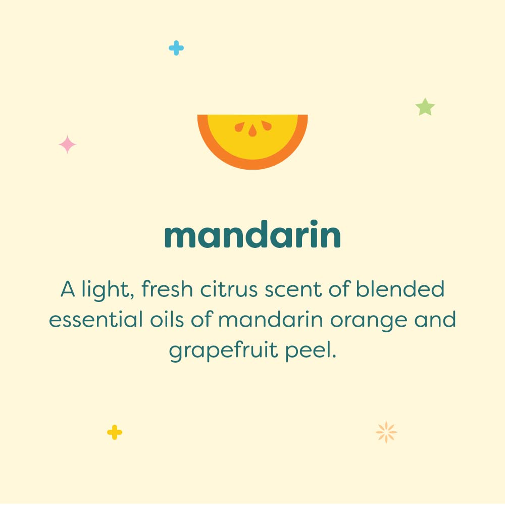 BabyGanics mandarin scent foam close-up on skin