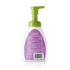 BabyGanics foaming sanitizer on hands provides a soft, effective clean.