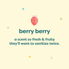 BabyGanics sanitizer label highlights plant-based ingredients and safety features.