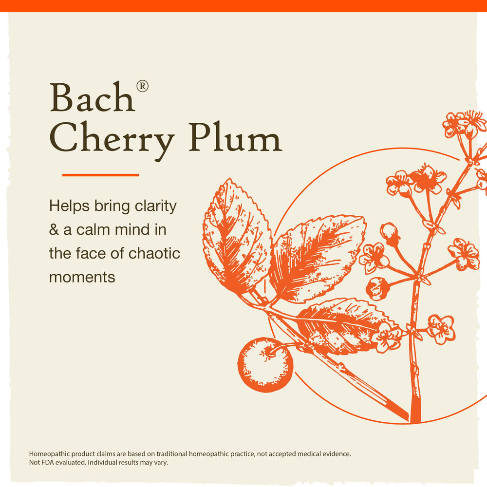 Cherry Plum drops under the tongue for quick, thoughtful responses.
