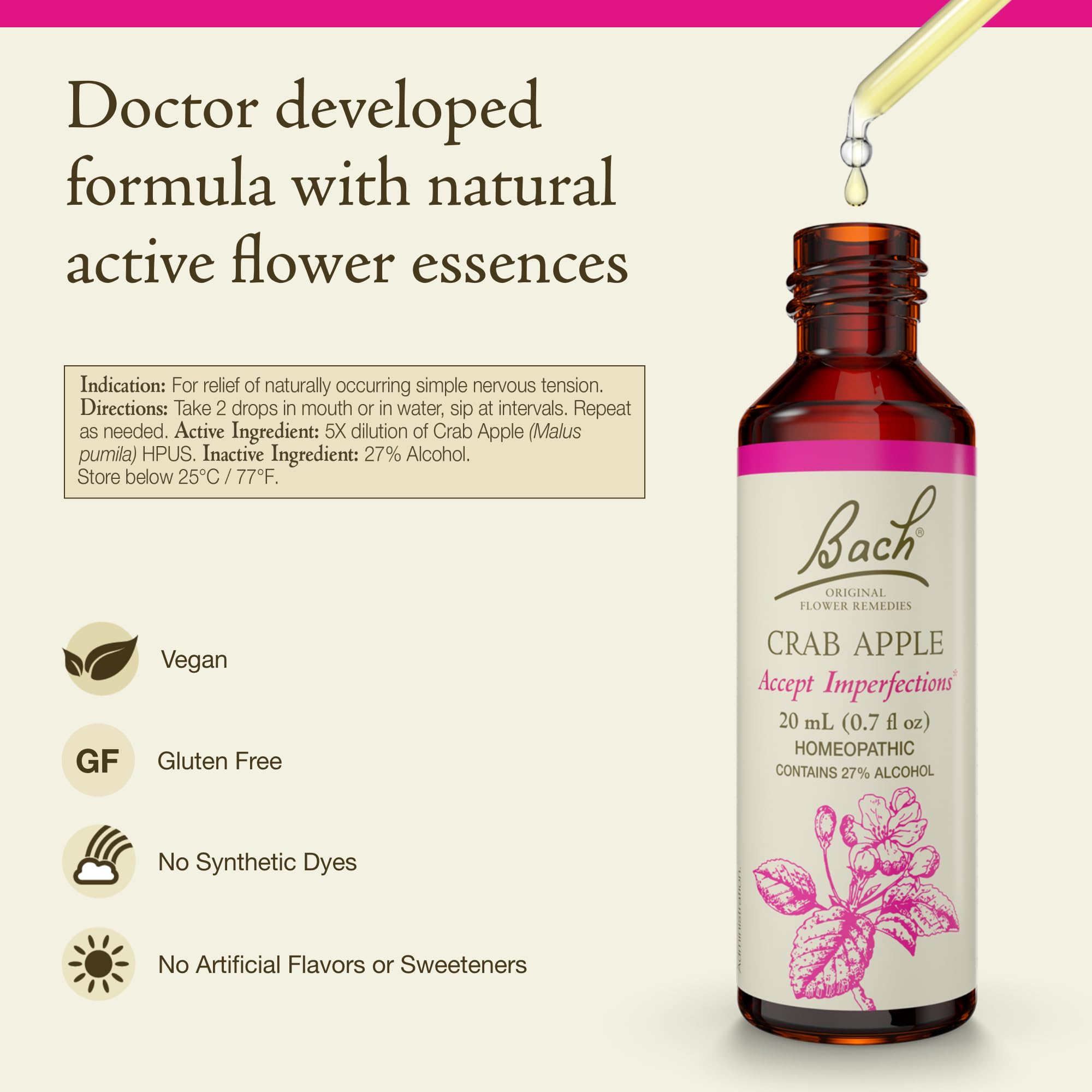 Bach Crab Apple dropper ready for easy daily use.