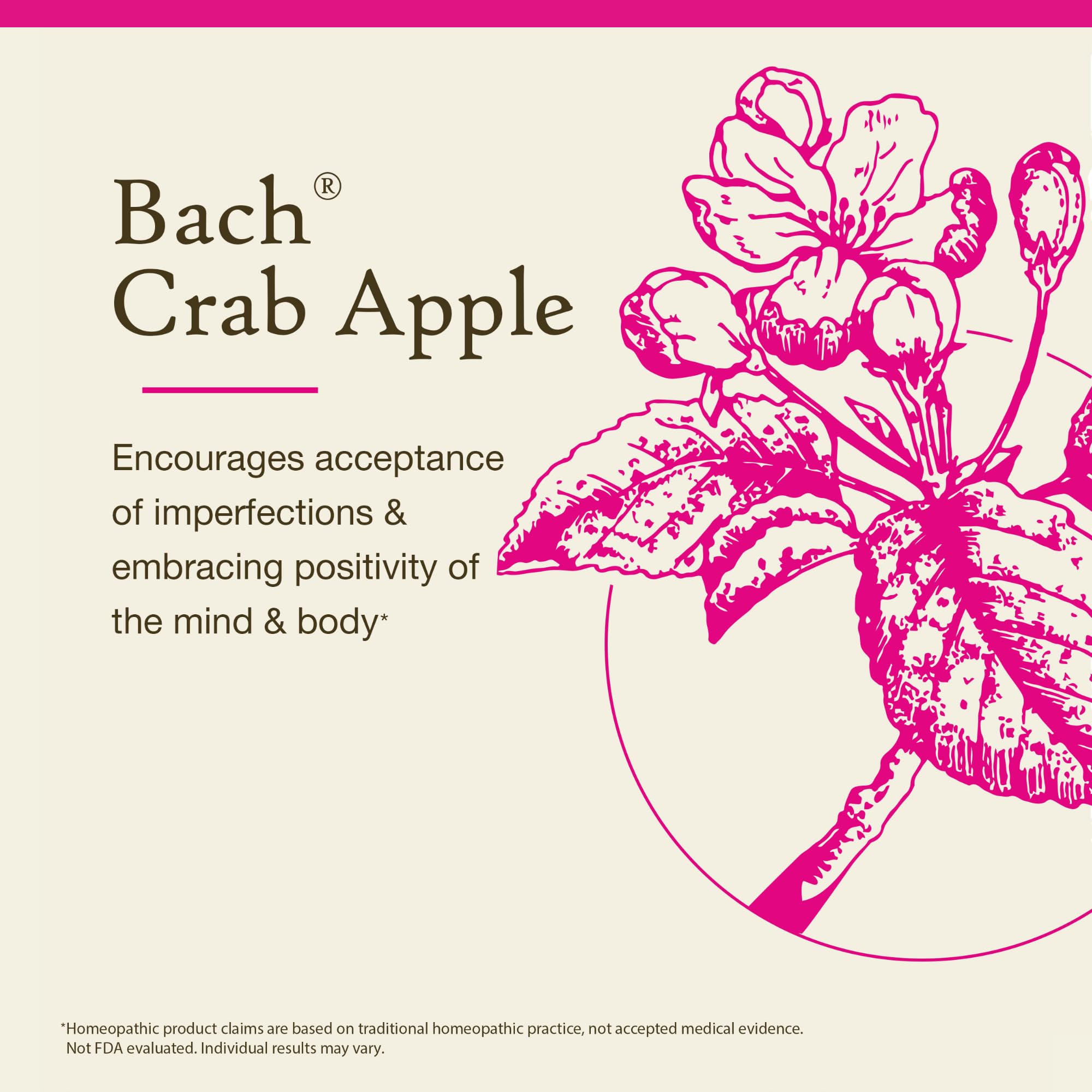 Crab Apple remedy label highlighting vegan and sugar-free formulation.