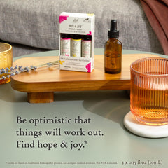 Bach Flower Remedies Hope & Joy Gorse bottle with label visible, renewed faith and hope.