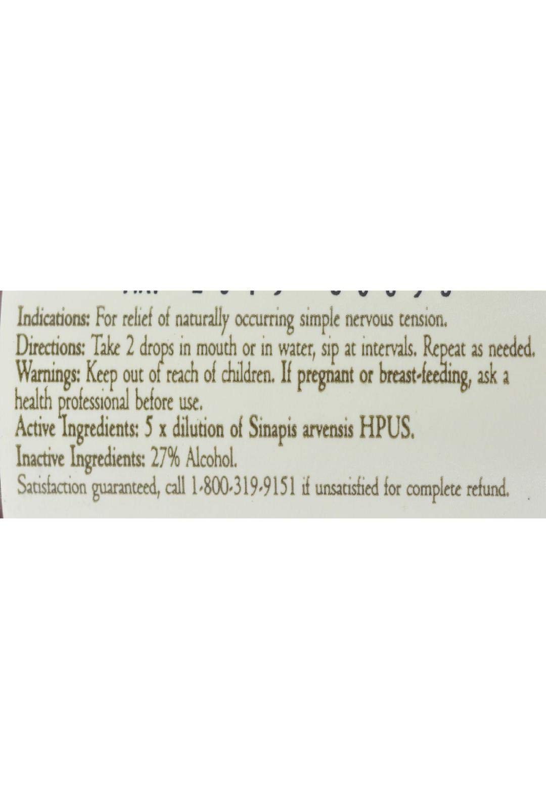 Bach Mustard packaging highlights natural homeopathic remedy.