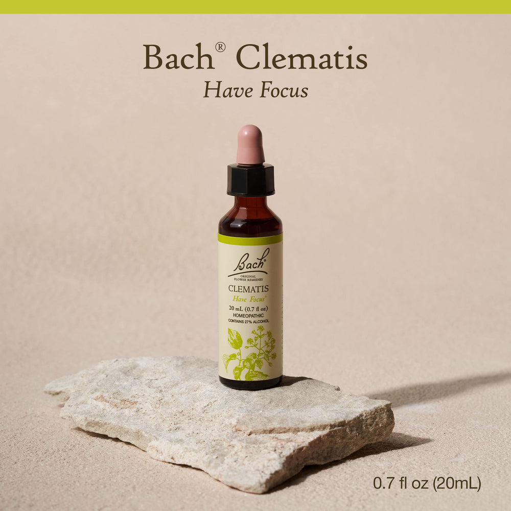 Bach Clematis drops under the tongue for staying on task.