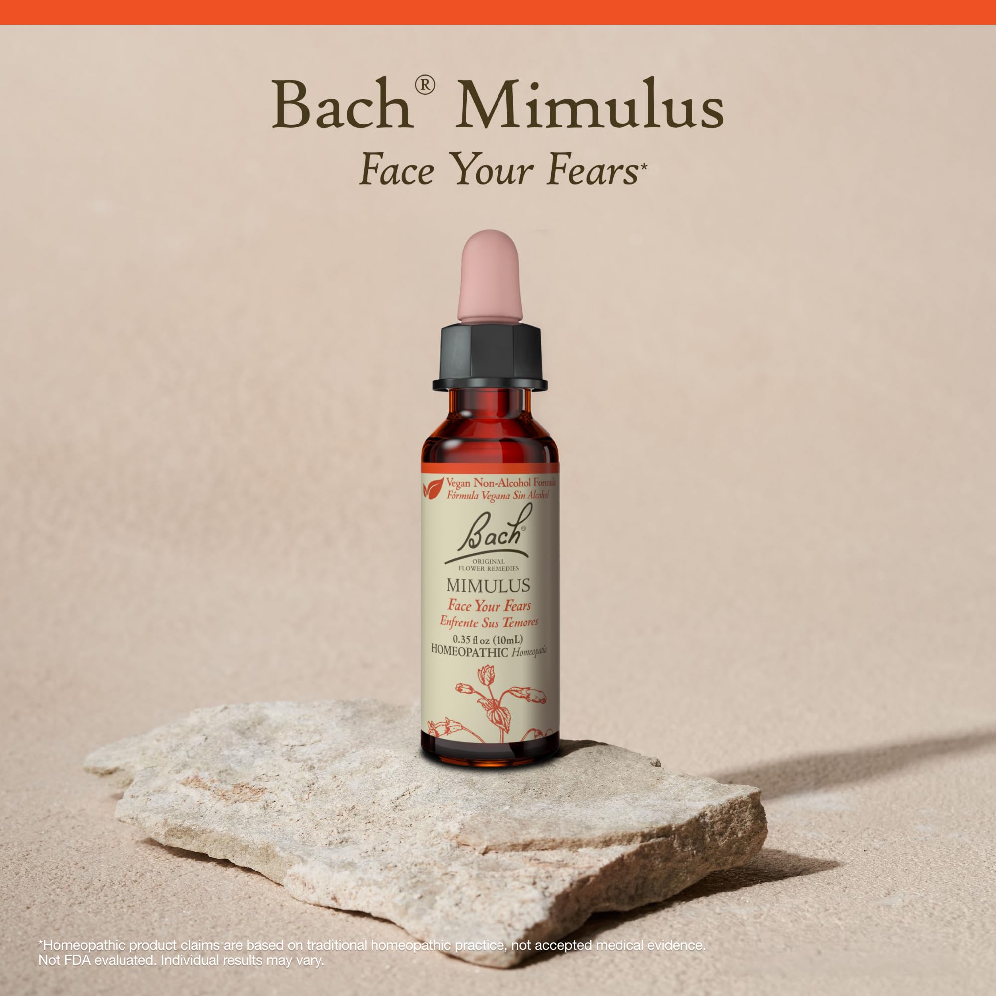 Bach Original Mimulus vegan gluten-free sugar-free formula label