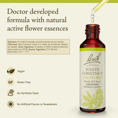 Bach Original White Chestnut dropper dispensing drops for daily emotional balance.