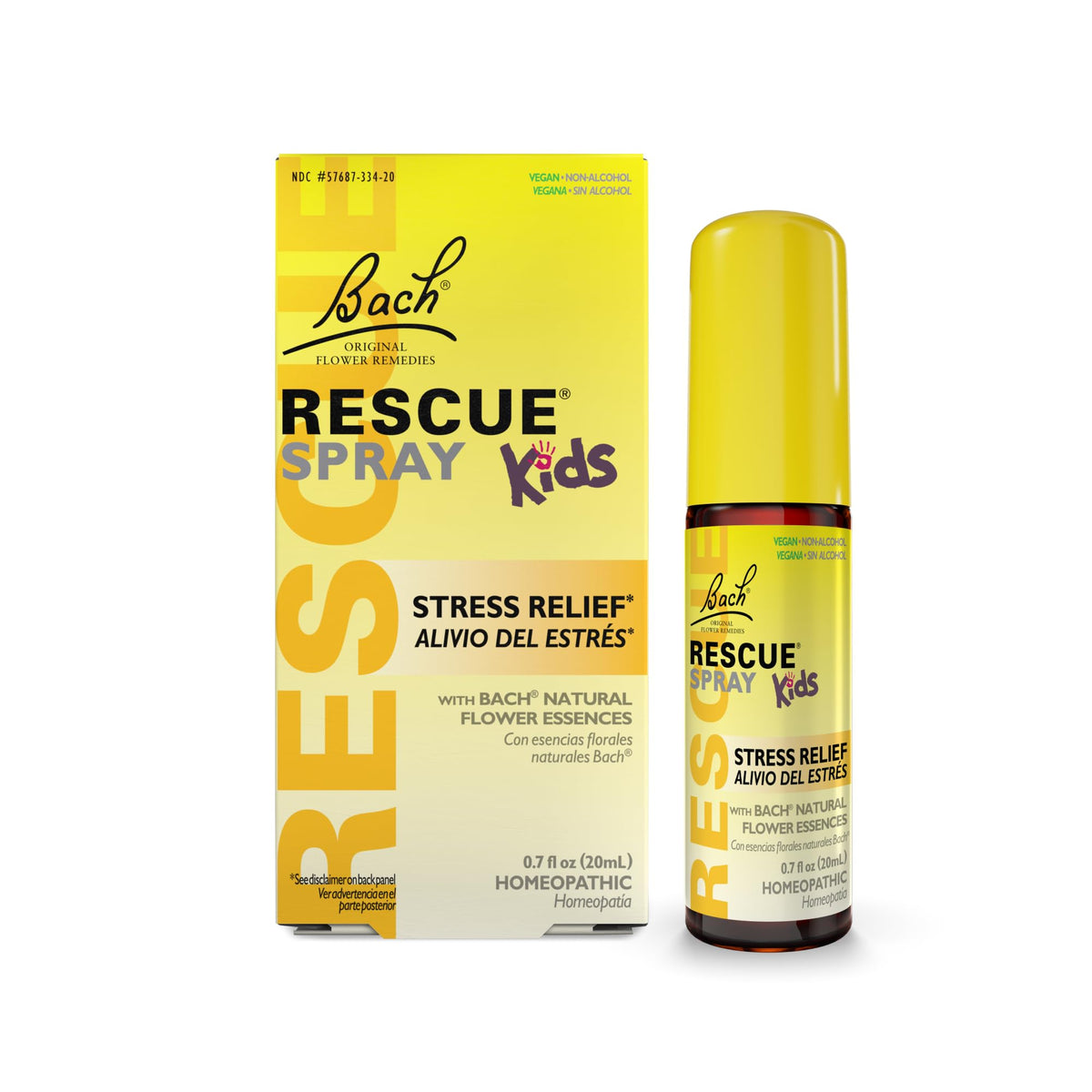 Bach RESCUE Kids Spray bottle front for on the go calm.